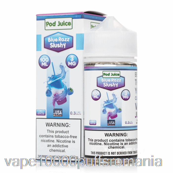 Vape Romania Blue Razz Slushy - Suc De Păstăi - 100ml 0mg